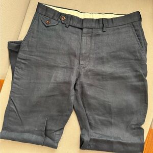 Polo by Ralph Lauren Navy Blue Linen Summer Pants